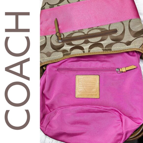 COACH Y2K SIGNATURE STRIPE PINK RUGBY DUFFLE BUCKET SHOULDER CROSSBODY BAG - Picture 10 of 16